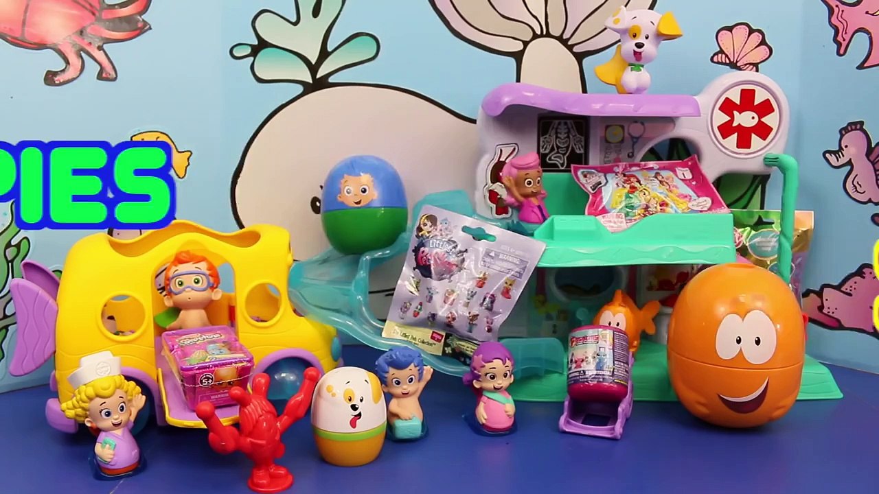 BUBBLE GUPPIES SURPRISE EGGS! Shopkins Season 2 Blind Bags Fashems Disney Frozen Toys