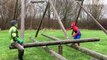 Spiderman Vs Hulk Vs Tigger - Spiderman Runs Away In Real Life | Fun Superheroes Movie