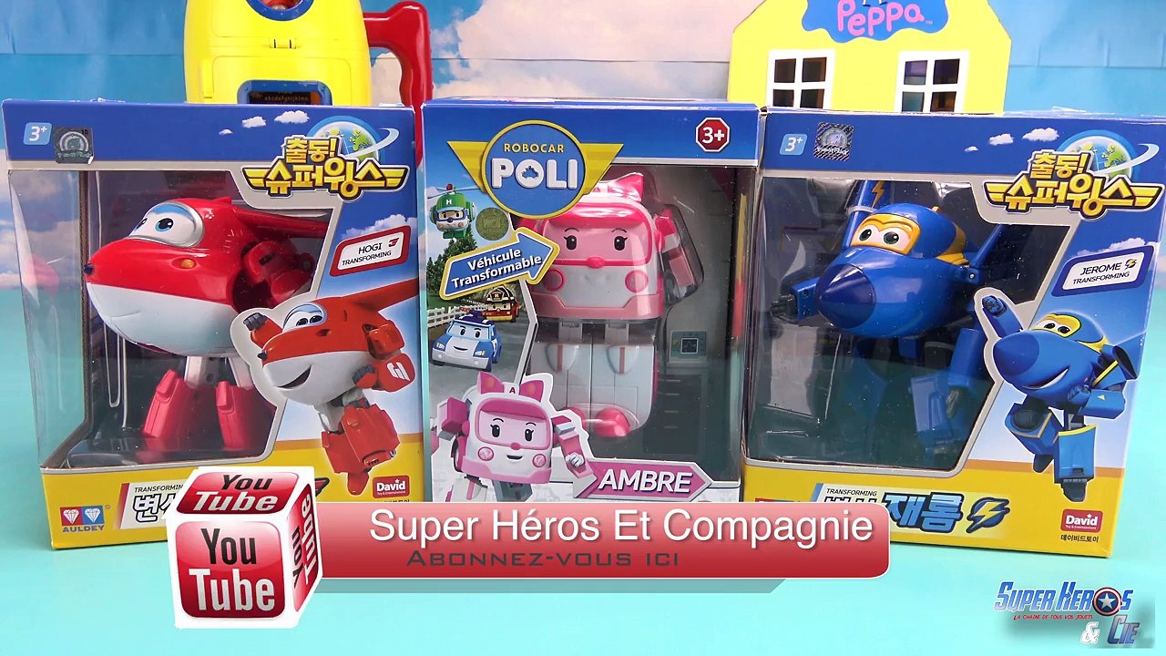 Super Wings Robocar Poli robots transformables...