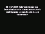 Book ISO 10521:1992 Motor vehicle road load - Determination under reference atmospheric conditions