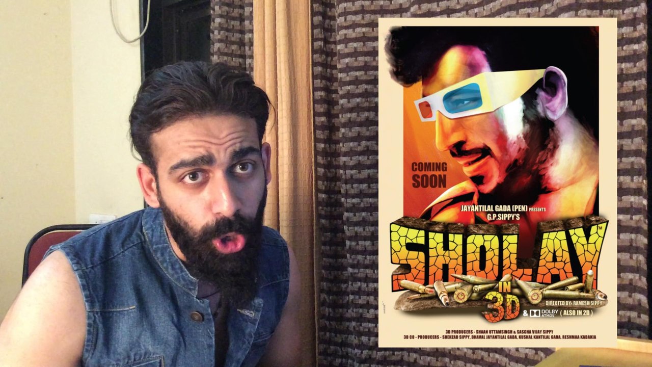 SHOLAY 3D TRAILER REACTION REVIEW #AMITABH BACHACHAN,AMJAD KHAN,DHARMENDRA