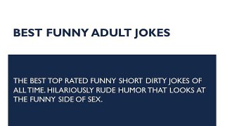 Best Funny Adult Jokes
