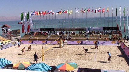 7 RUS vs POL 2-1 Stoyanovskiy/Yarzutkin vs Kadziola/Szalankiewicz (18-21, 21-14, 15-10)