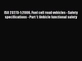 Ebook ISO 23273-1:2006 Fuel cell road vehicles - Safety specifications - Part 1: Vehicle functional