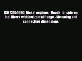 Ebook ISO 7310:1993 Diesel engines - Heads for spin-on fuel filters with horizontal flange