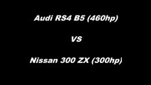 Drag Race - Audi RS4 vs Nissan 300 ZX
