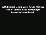 Book VW Rabbit Golf Jetta Scirocco Pick-Up: 1975 thru 1992- All Gasoline Engine Models (Hayes