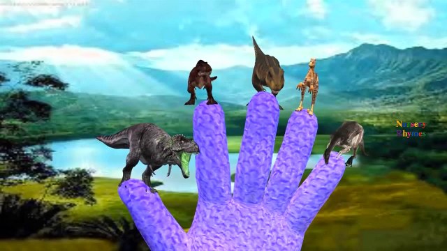 Finger Family Children Nursery Rhymes Dinosaur Cartoons for Kids | Finger Family Nursery Rhymes