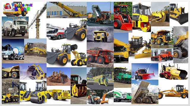 Строительные машины для малышей - Изучаем дорожную и строительную технику. Мультик про машинки