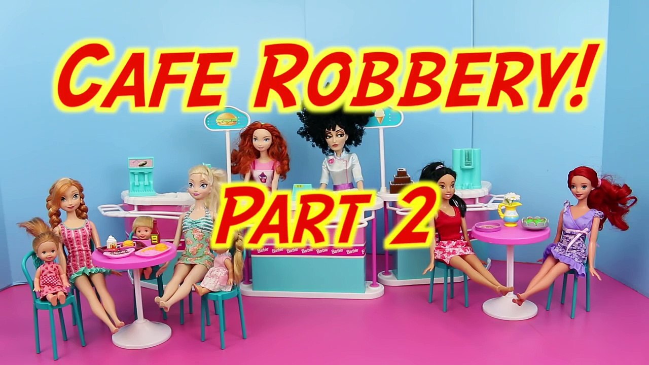 BARBIE IN PRINCESS POWER Doll & Chelsea Barbie Mall Robbery Part 2 Frozen Elsa DisneyCarToys