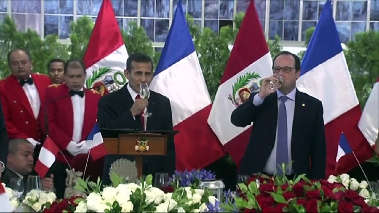 Hollande au Pérou, première étape de sa tournée en Amérique latine