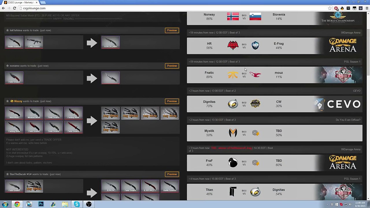 CSGO BETTING PREDICTIONS - Titan vs Dignitas, HR vs Efrag & More! (CSGO Lounge Betting Predictions)
