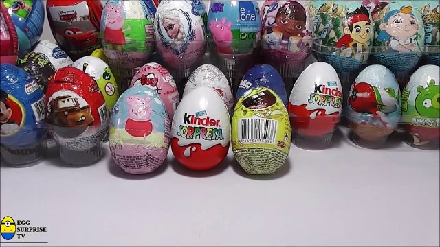 3 Oeufs Surprises Kinder Surprise Peppa Pig Kinder and bob léponge киндер сюрприз яйца