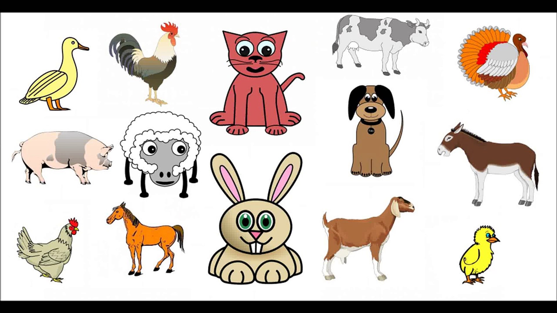 Los sonidos de los animales de la granja. Con dibujos animados. para niños  y bebes - Vidéo Dailymotion