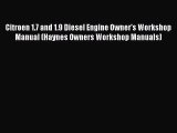 Book Citroen 1.7 and 1.9 Diesel Engine Owner's Workshop Manual (Haynes Owners Workshop Manuals)