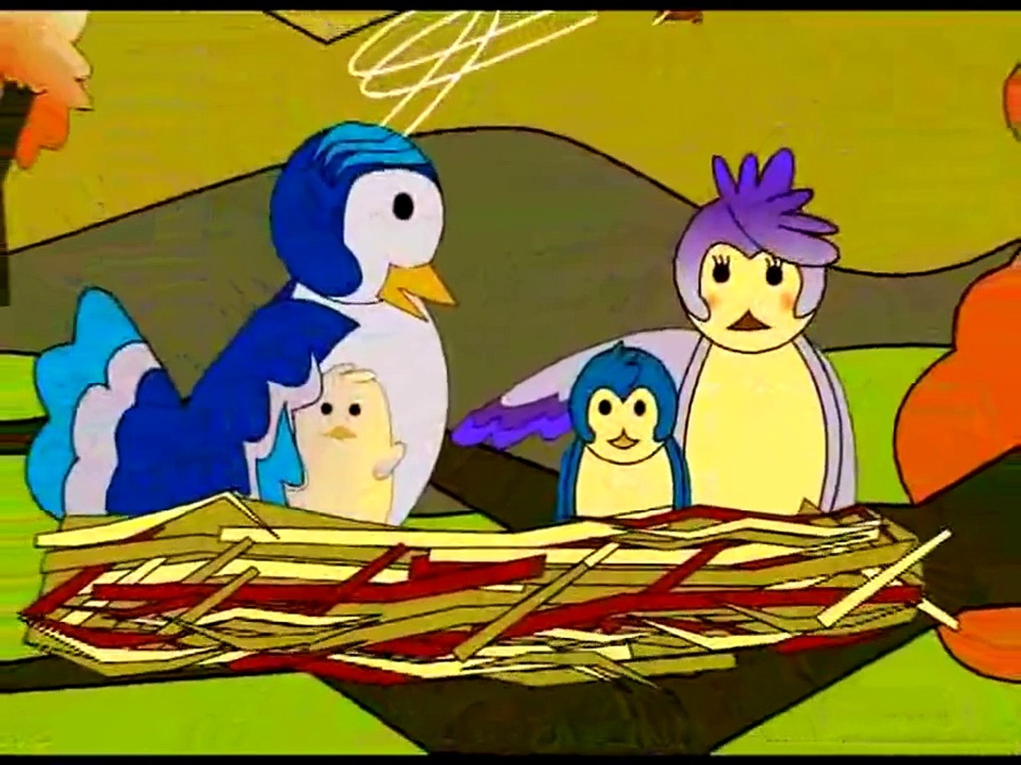 Una familia grande para un nido pequeño. Cuento Infantil., image size:1440x1080