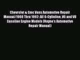 Ebook Chevrolet & Gmc Vans Automotive Repair Manual/1968 Thru 1992: All 6-Cylinline V6 and