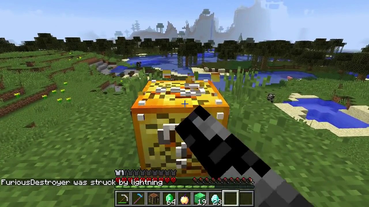 PAT And JEN PopularMMOs | Minecraft ZOMBIE TITAN CHALLENGE GAMES - Lucky Block Mod - Modded Game
