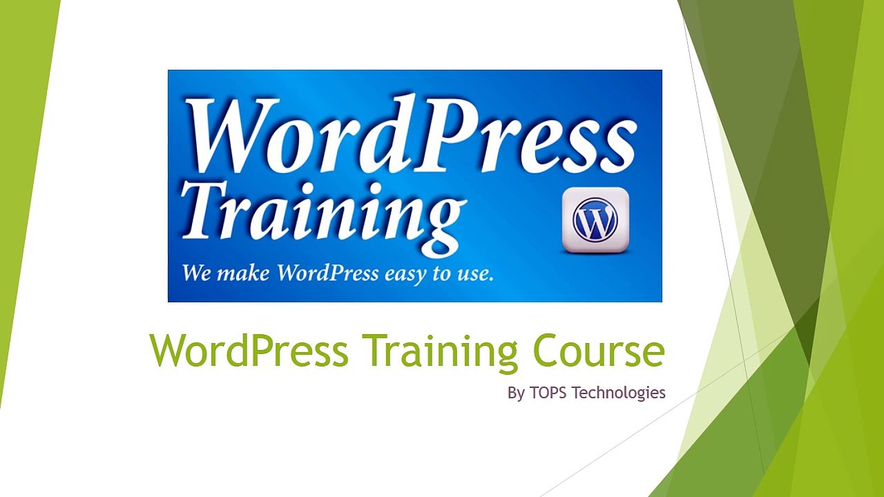 WordPress Training, WordPress Training Institute and Center