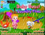 Baby hazel She is going to learn washing and drying the clothes Baby Cartoon Video Game