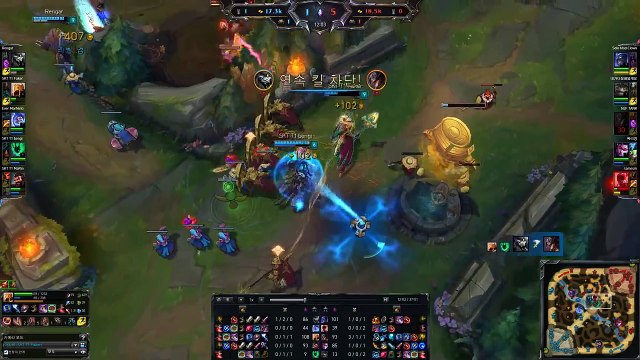 SKT T1 Faker Azir vs Twisted Fate Najin TANK, KR LOL SoloQ Highlights