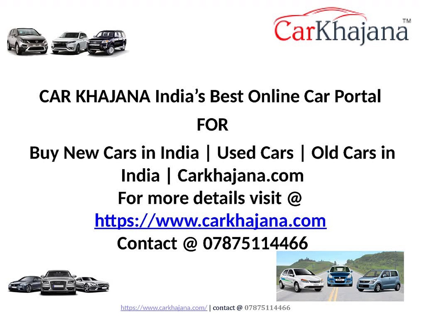 ⁣Buy New Cars in India | Used Cars | Old Cars in India | Carkhajana.com