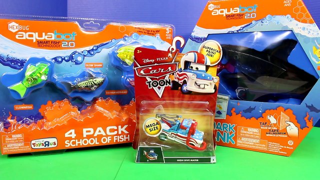 Disney Pixar Cars Toons Mater Swims with Fish & Sharks Hexbug Auquabot 2.0 Lightning McQue