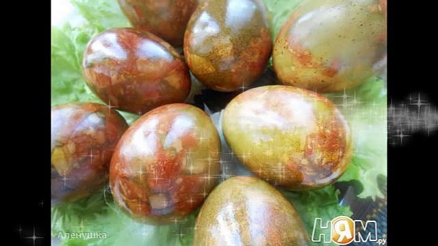 Мраморные яйца на Пасху