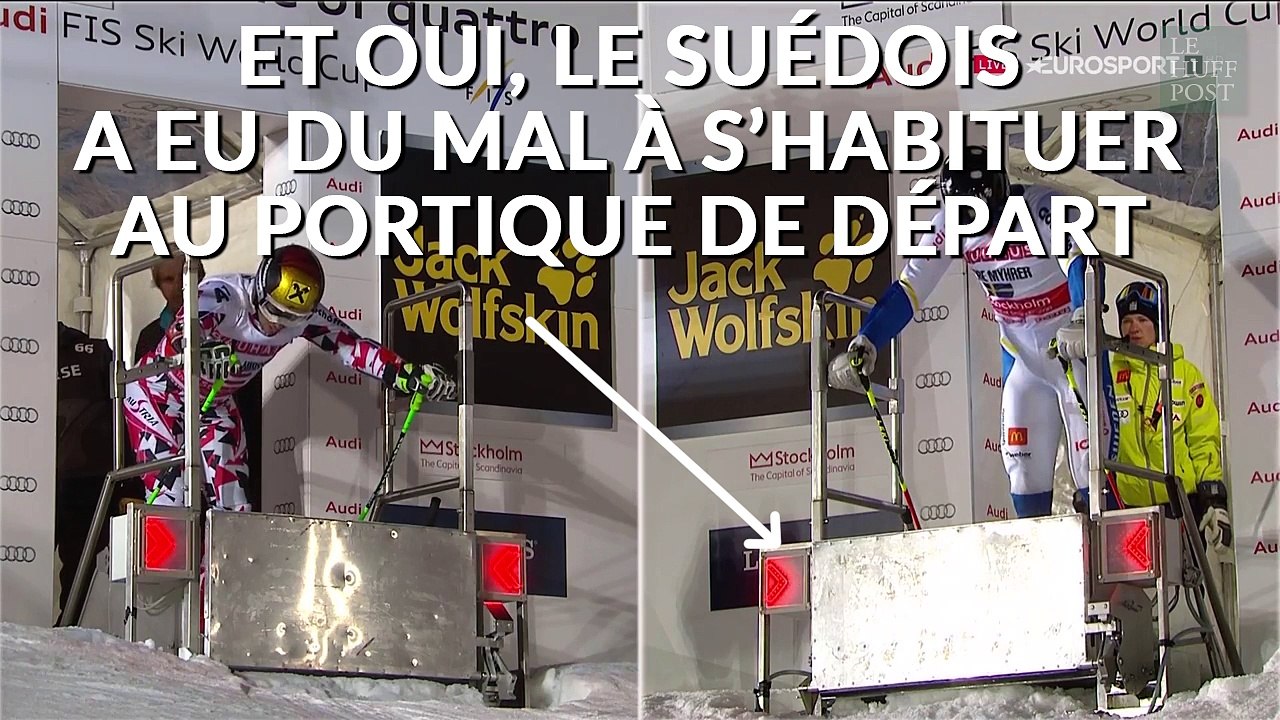 La chute ridicule d'un skieur suédois