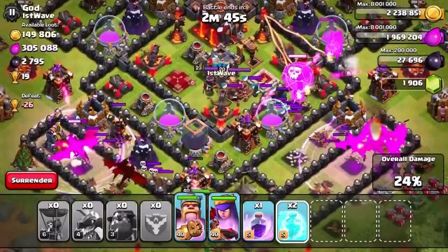 Clash of Clans Dragon Attacks & Upgrading Traps!
