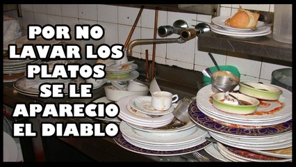 POR NO LAVAR LOS PLATOS SE LE APARECIO EL DIABLO VIDEOS DE RISA