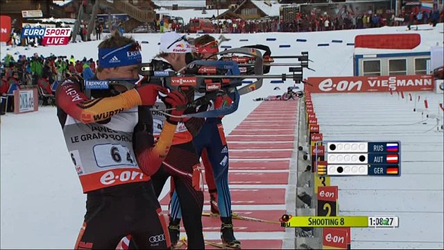 БИАТЛОН Суперфиниш! ШИПУЛИН vs ШЕМП (Анси 2013 Эстафета)
