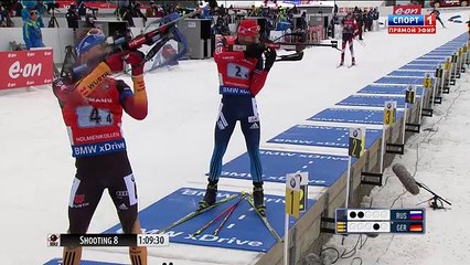 БИАТЛОН Суперфиниш! ШИПУЛИН vs ШЕМП (Холменколлен 2015 эстафета) HD