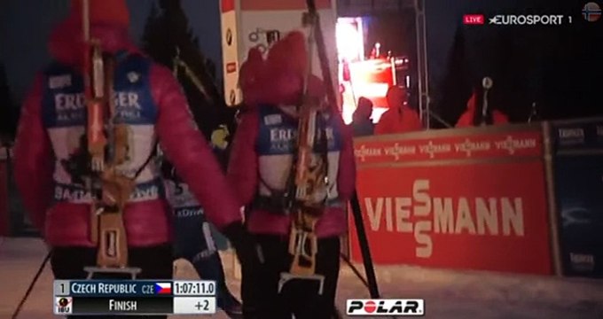 Биатлон Эстафета Финиш Елена Пидгрушня вырывает серебро