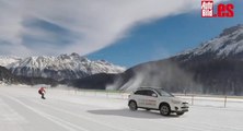 Un Mitsubishi ASX y un snowboarder de ¡récord Guinnes!