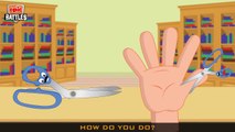 Finger Family Epic Battles Crazy Paper Vs Scissors | Finger Family Nursery Rhymes for Children