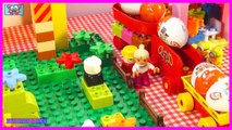 Lego Duplo train stopmotion Surprise Eggs toys Peppa Pig Spongebob Minions Lego Duplo Buzz Lightyear