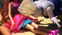 DisneyCarToys Mike the Merman Mermaid Falls in Love With Barbie Romie Part 2 ✯ Elsa Frozen Kids