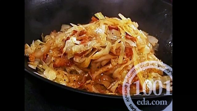 Вегетарианская тушеная капуста