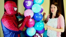 Giant Balloon Pop Challenge Giant Rope Tower Surprise Toys & Disney Princess Balloons DisneyCarToys