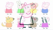 Learn colors with Peppa Pig and Friends Coloring Pages For Kids
