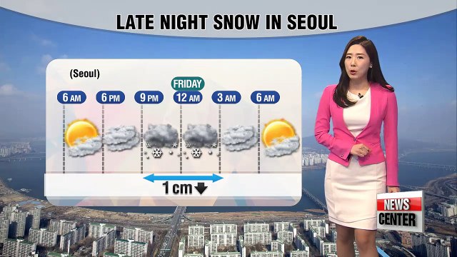 Mostly sunny skies Thursday ahead of late night snow late night snow