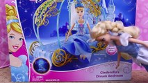 Elsa Takes Cinderellas Dream Bedroom Dollhouse Frozen Cinderelsa Doll Toy Review DisneyCarToys