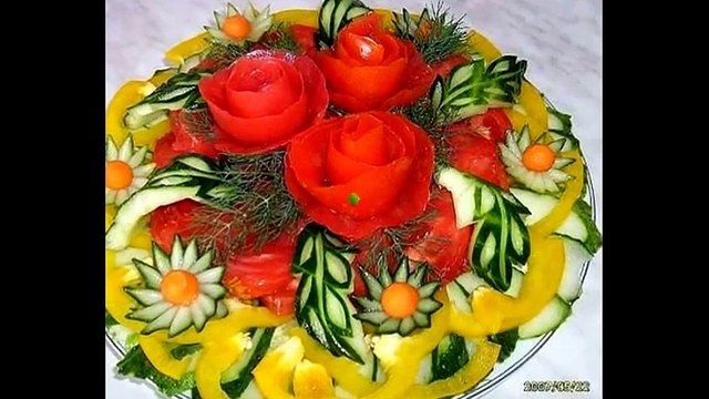 Красивая овощная нарезка фото