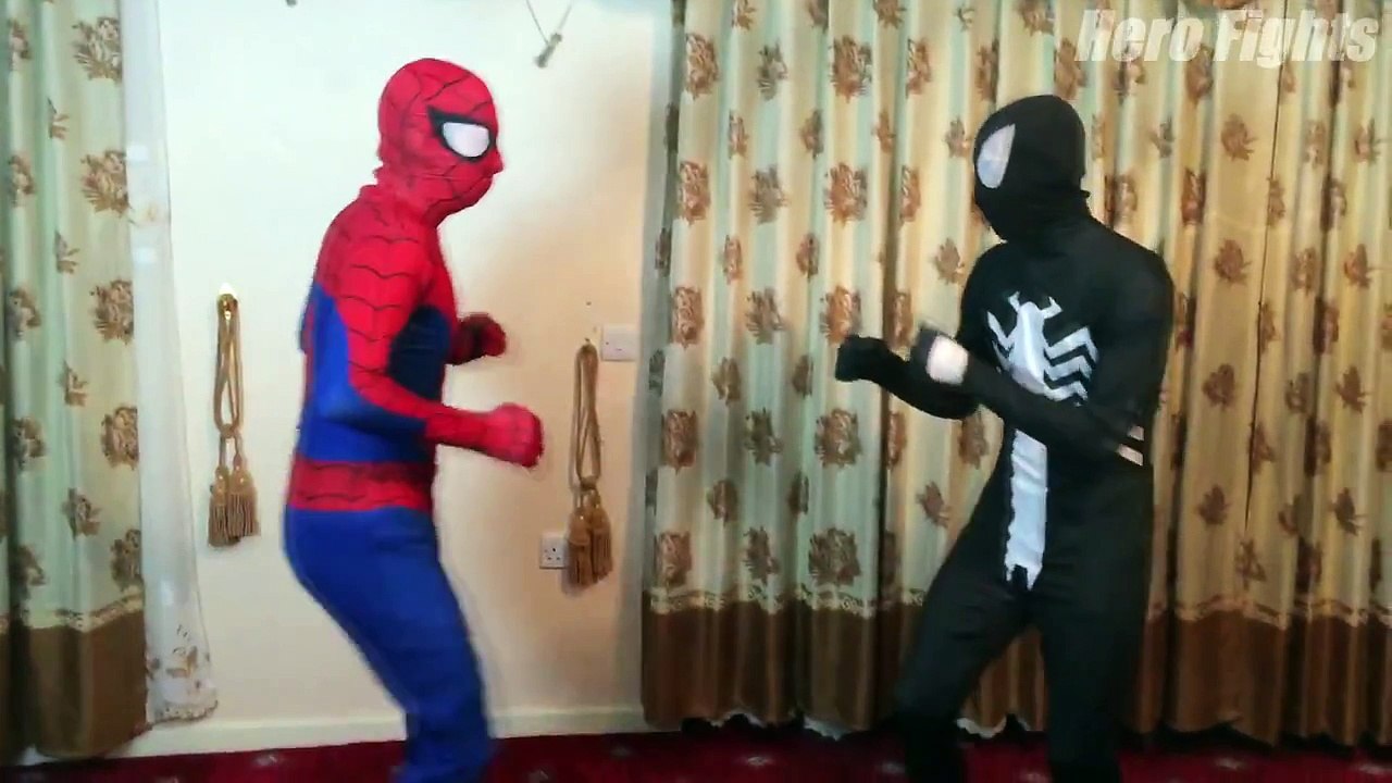 Spiderman Vs Venom - Spiderman Pillow Fights Venom - Real Life Superheroes Movie