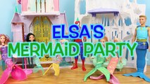Frozen Elsa MERMAID PARTY With Little Mermaid Ariel, Play Doh Spiderman, Mike Th