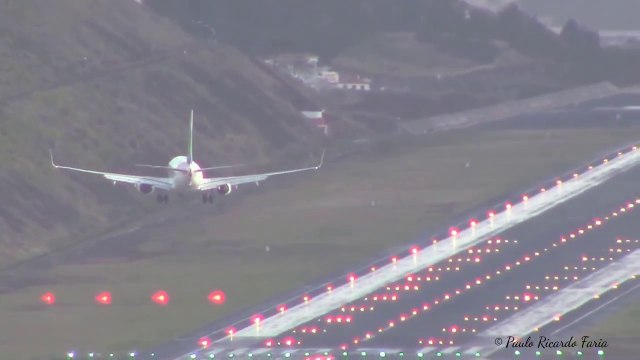 Atterrissages terrifiants à l'aéroport de Madère à cause d'un vent puissant
