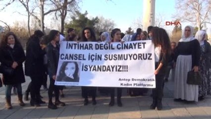Gaziantep'te Kadınlar Cansel İçin Eylem Yaptı