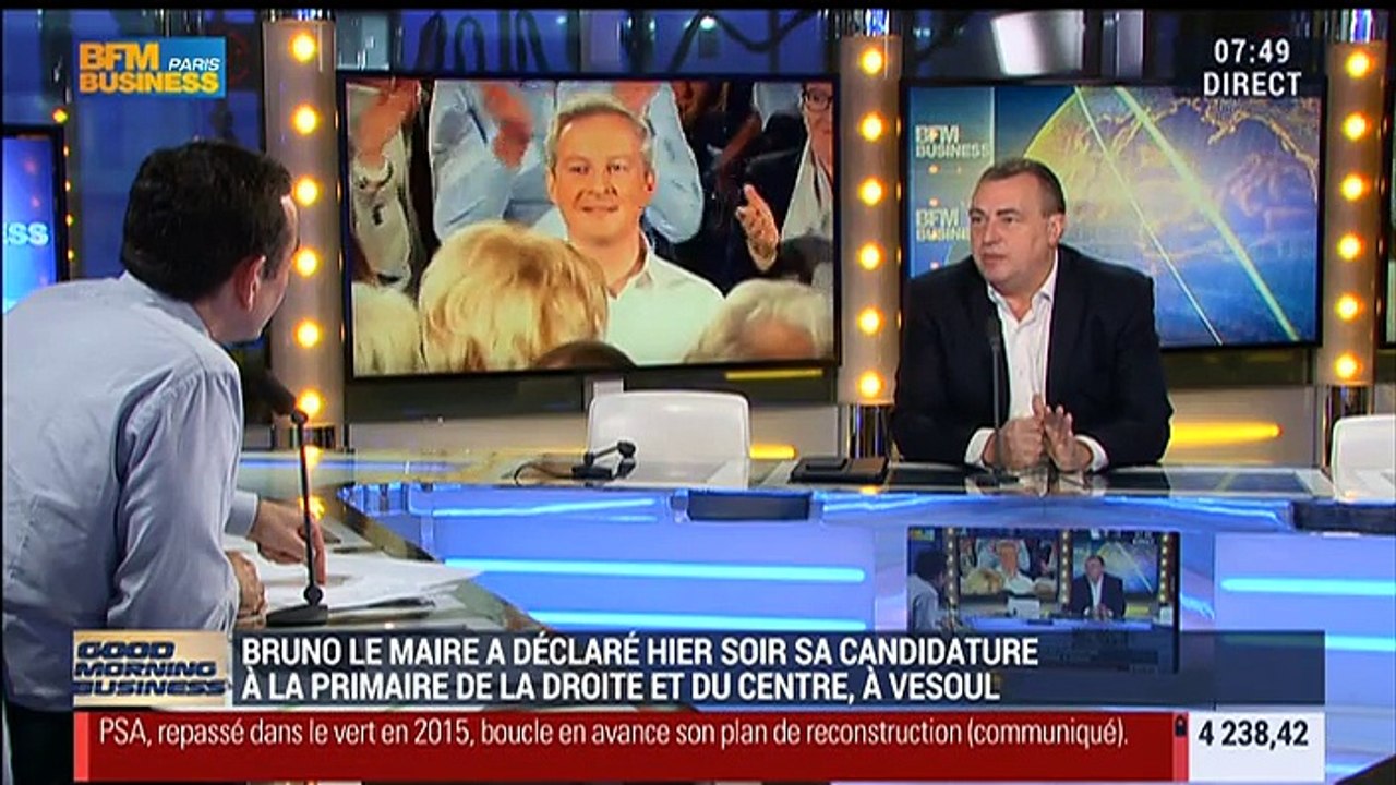 "Ce qui m'intéresse dans la candidature de Bruno Le Maire, c'est le fait qu'on ait un pro qui connaît parfaitement les rouages de l'Etat", Olivier Carré – 24/02