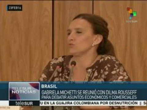 Brasil: vicepresidenta de Argentina se reúne con Dilma Rousseff